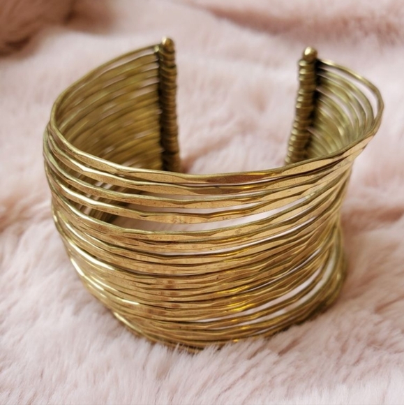 Gold Boho Cuff Bracelet - Picture 2 of 5
